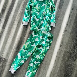Janie and Jack Bosphorus Palm Leaf Print Pajamas EUC Size 4T